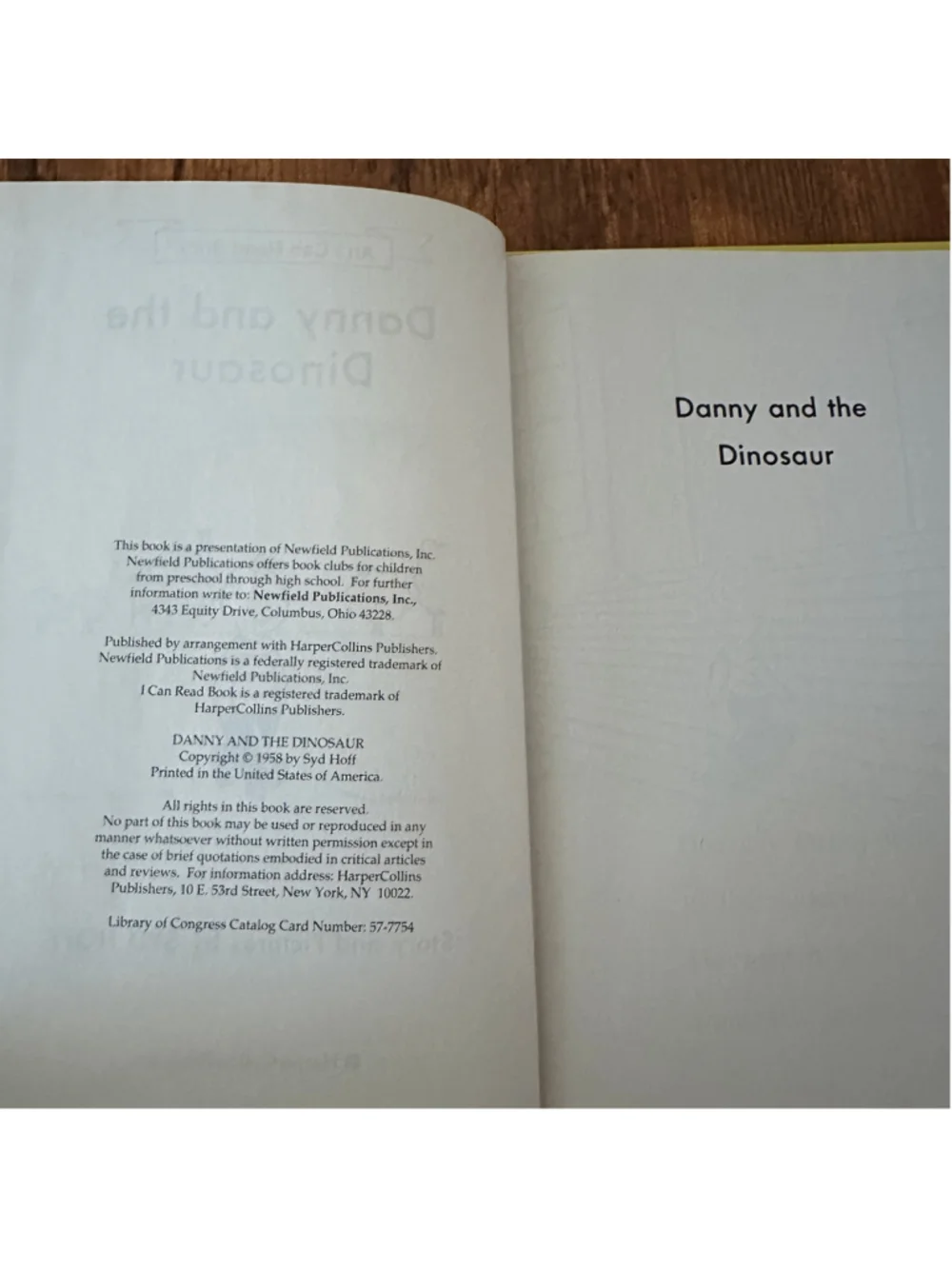 Danny and the Dinosaur Hardcover Syd Hoff HarperCollins I Can Read Classic